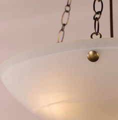 Keita 3 Light Pendant Antique Bronze and Alabaster Glass