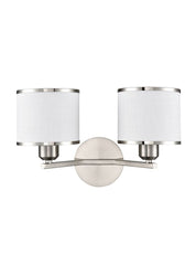 Franklite Sirius Double Wall Light Satin Nickel