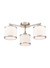 Franklite Sirius 3 Light Fitting Satin Nickel