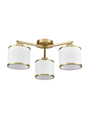 Franklite Sirius 3 Light Fitting Aged Brass