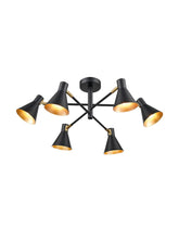 Franklite Skoop 6 Light Spotlight Black / Gold