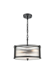 Franklite, Sloane 3lt Pendant In Matt Black