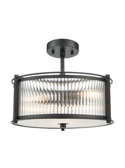 Franklite, Sloane 3lt Pendant In Matt Black