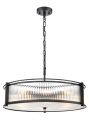 Franklite, Sloane 8lt Pendant In Matt Black