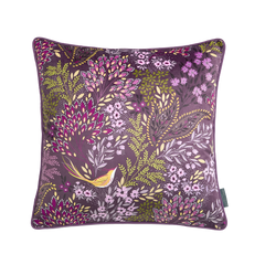 Songbird Velvet Plum Cushion 50 c 50cm