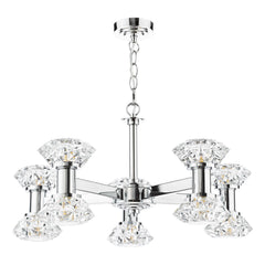 Tiana 10 Light Armed Pendant Polished Chrome