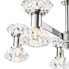 Tiana 10 Light Armed Pendant Polished Chrome