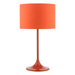 Toledo Table Lamp Satin Orange With Shade