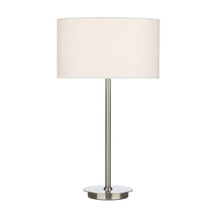 Tuscan Table Lamp Satin Chrome With Shade