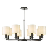 Tyler 8 Light Armed Pendant Matt Black With Shade