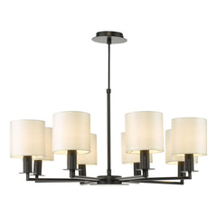 Tyler 8 Light Armed Pendant Matt Black Fitting Only