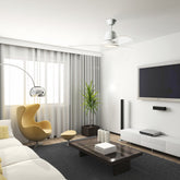 Tiga Ceiling Fan Bright White Transparent LEDS C4 Forlight