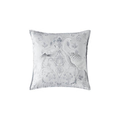 Laura Ashley Tregaron Embroidered Silver Cushion 50 x 50