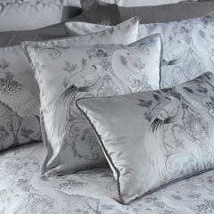 Laura Ashley Tregaron Embroidered Silver Cushion 50 x 50