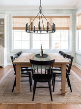 Franklite, Tudor 12Lt Chandelier Matt Black