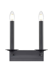Franklite, Tudor 2Lt Wall Sconce Matt Black