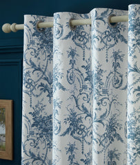 Laura Ashley Tuileries Midnight Eyelet Curtains