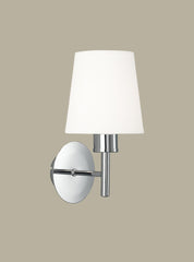 Franklite, Turin 1 light bracket. Chrome. Cream Shade