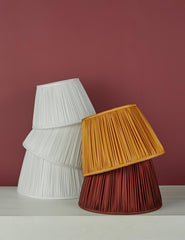 Ulyana Ivory Faux Silk Pleated Shade 35cm