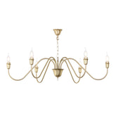 Uppsala 6 Light Armed Pendant Butter Brass Fitting Only
