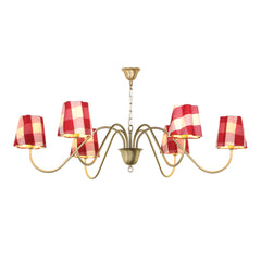 Uppsala 6 Light Armed Pendant Butter Brass Fitting Only