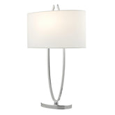 Utara Table Lamp Polished Chrome With Shade
