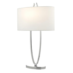 Utara Table Lamp Polished Chrome With Shade
