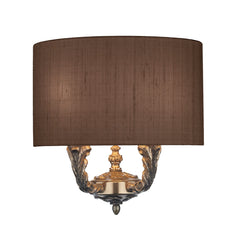 David Hunt Lighting Valerio Wall Light Bronze With Silk Shade VAL0900