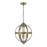 Vanessa Antique Brass and Glass 3lt Lantern Dar Lighting VAN0375