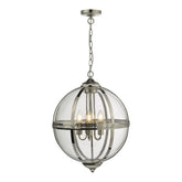 Vanessa Polished Nickel and Glass 5 lt Lantern Dar Lighting VAN0538
