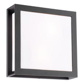 Vayu 2 Light Outdoor Wall Light Matt Black and Opal IP44