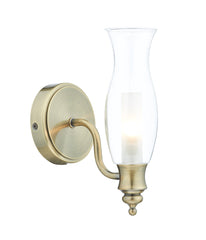 Vestry Wall Light IP44 VES0775 Antique Brass Dar Lighting
