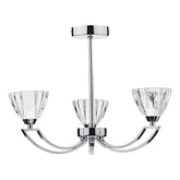 Vito 3 Light Semi Flush Polished Chrome