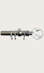Laura Ashley 28mm Vivien Curtain Pole, Chrome