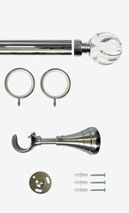 Laura Ashley 28mm Vivien Curtain Pole, Chrome