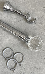 Laura Ashley 28mm Vivien Curtain Pole, Chrome