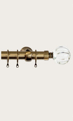 Laura Ashley 28mm Vivien Curtain Pole, Antique Brass