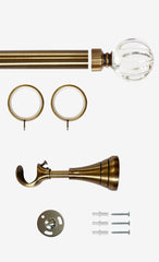 Laura Ashley 28mm Vivien Curtain Pole, Antique Brass