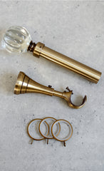 Laura Ashley 28mm Vivien Curtain Pole, Antique Brass