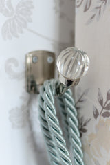 Laura Ashley Vivien Glass Single Hook Pair Chrome