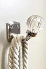 Laura Ashley Vivien Glass Single Hook Pair Chrome