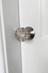 Laura Ashley Vivien Glass Mortice Knob Pair Chrome