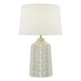 Vondra Table Lamp White & Grey With Shade