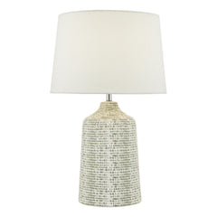Vondra Table Lamp White & Grey With Shade