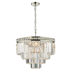 Vyana 4 Light Pendant Polished Nickel Crystal dar lighting