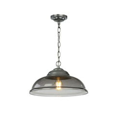 David Hunt Lighting Webster Pendant Smoke Glass Chrome WEB0110C