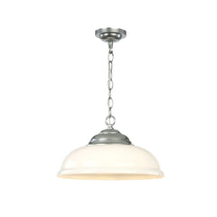 David Hunt Lighting Webster Pendant White Glass Chrome WEB0112C