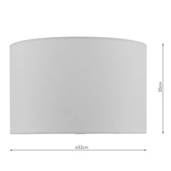 Weylin White Faux Silk Drum Shade 32cm