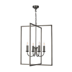 Windsor 4 light Pendant in Antique Silver