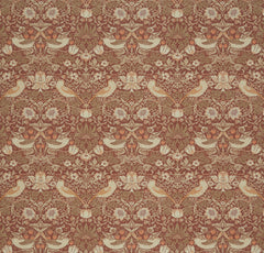 William Morris at Home Fabric Strawberry Thief Madder